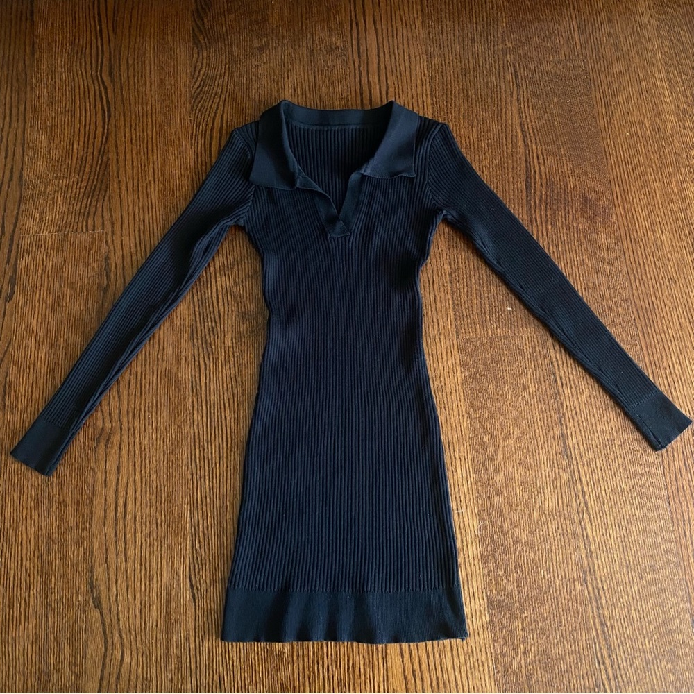 Long Sleeve Black Bodycon Dress